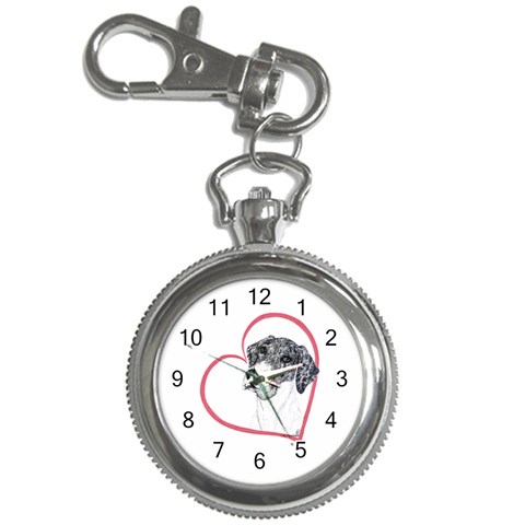 NMtlMrl Dots Heartline Key Chain Watch from ArtsNow.com Front