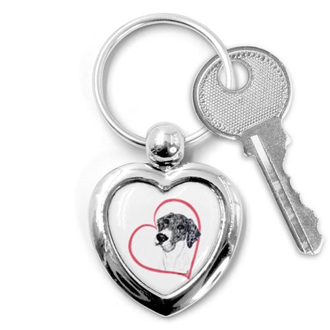 NMtlMrl Dots Heartline Key Chain (Heart) from ArtsNow.com Front