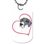 NMtlMrl Dots Heartline Dog Tag (One Side)