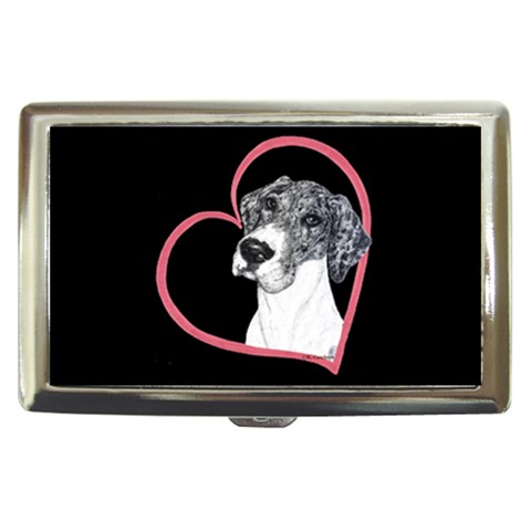 NMtlMrl Dots Heartline Cigarette Money Case from ArtsNow.com Front