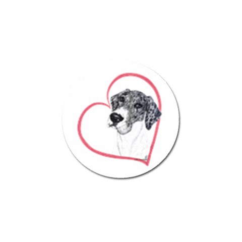 NMtlMrl Dots Heartline Golf Ball Marker (4 pack) from ArtsNow.com Front