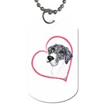 NMtlMrl Dots Heartline Dog Tag (Two Sides)