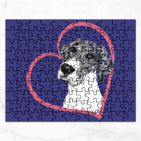 NMtlMrl Dots Heartline Jigsaw Puzzle (Rectangular) from ArtsNow.com Front