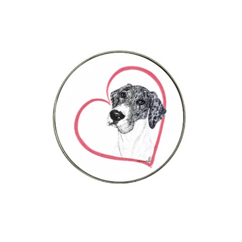 NMtlMrl Dots Heartline Hat Clip Ball Marker from ArtsNow.com Front