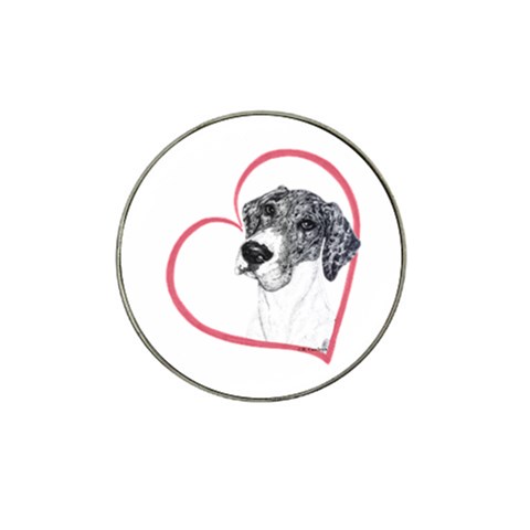 NMtlMrl Dots Heartline Hat Clip Ball Marker (4 pack) from ArtsNow.com Front