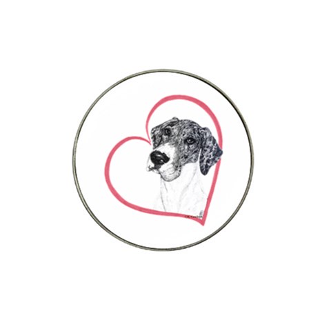 NMtlMrl Dots Heartline Hat Clip Ball Marker (10 pack) from ArtsNow.com Front