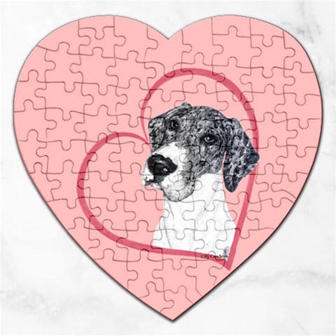 NMtlMrl Dots Heartline Jigsaw Puzzle (Heart) from ArtsNow.com Front