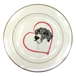 NMtlMrl Dots Heartline Porcelain Plate