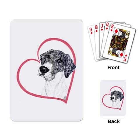 NMtlMrl Dots Heartline Playing Cards Single Design from ArtsNow.com Back