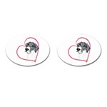 NMtlMrl Dots Heartline Cufflinks (Oval)