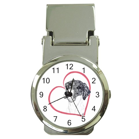 NMtlMrl Dots Heartline Money Clip Watch from ArtsNow.com Front