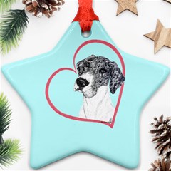 NMtlMrl Dots Heartline Star Ornament (Two Sides) from ArtsNow.com Front