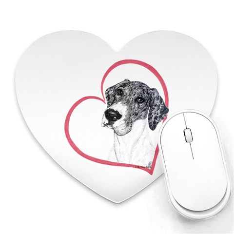 NMtlMrl Dots Heartline Mousepad (Heart) from ArtsNow.com Front