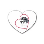 NMtlMrl Dots Heartline Rubber Coaster (Heart)