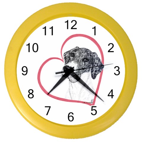 NMtlMrl Dots Heartline Color Wall Clock from ArtsNow.com Front