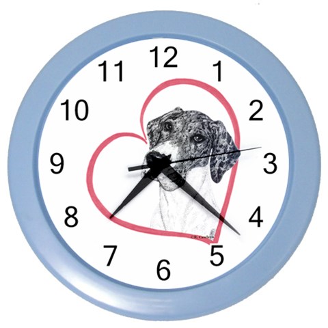 NMtlMrl Dots Heartline Color Wall Clock from ArtsNow.com Front