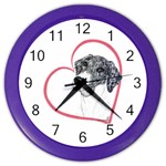 NMtlMrl Dots Heartline Color Wall Clock