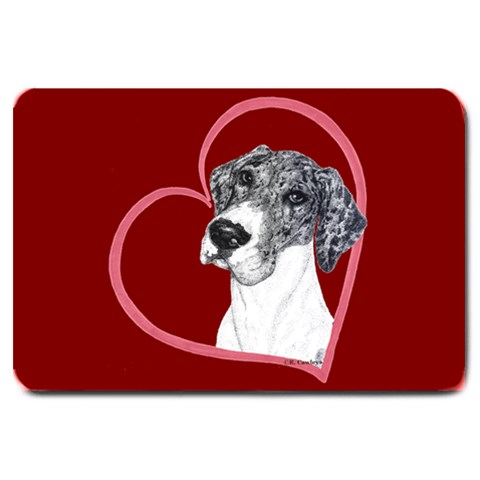 NMtlMrl Dots Heartline Large Doormat from ArtsNow.com 30 x20  Door Mat