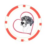 NMtlMrl Dots Heartline Poker Chip Card Guard
