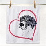 NMtlMrl Dots Heartline Face Towel