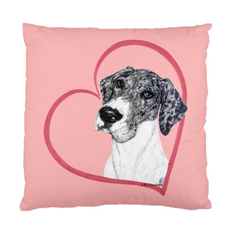 NMtlMrl Dots Heartline Cushion Case (One Side) from ArtsNow.com Front