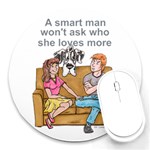 NH Smart Man Round Mousepad