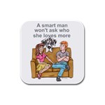 NH Smart Man Rubber Square Coaster (4 pack)