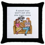 NH Smart Man Throw Pillow Case (Black)