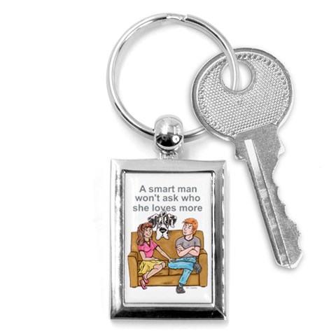NH Smart Man Key Chain (Rectangle) from ArtsNow.com Front