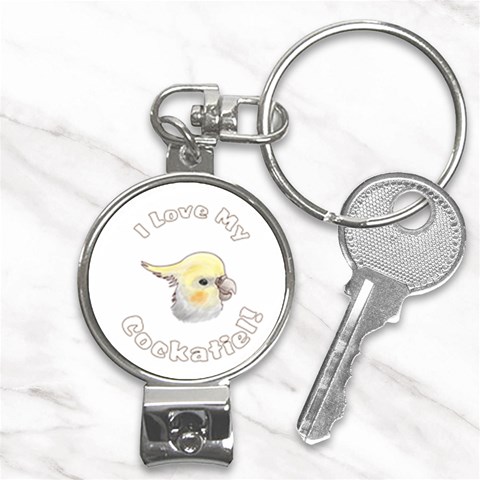 Love My Cockatiel Nail Clippers Key Chain from ArtsNow.com Front
