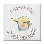 Love My Cockatiel Tile Coaster