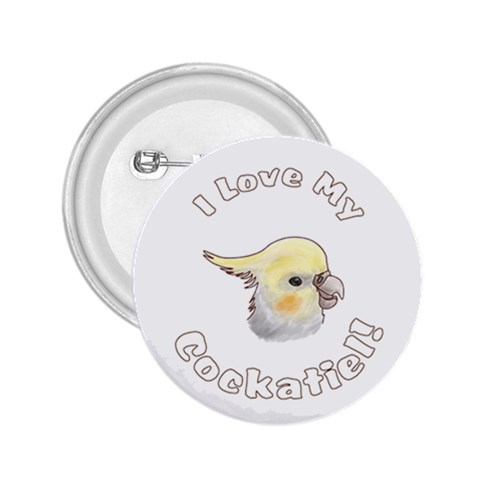 Love My Cockatiel 2.25  Button from ArtsNow.com Front
