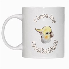 Love My Cockatiel White Mug from ArtsNow.com Left