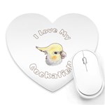 Love My Cockatiel Mousepad (Heart)