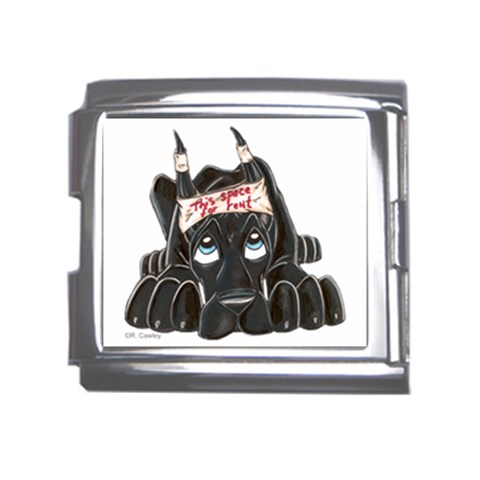 CBlk Pup space for rent Mega Link Italian Charm (18mm) from ArtsNow.com Front