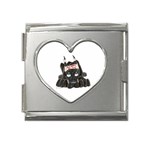 CBlk Pup space for rent Mega Link Heart Italian Charm (18mm)