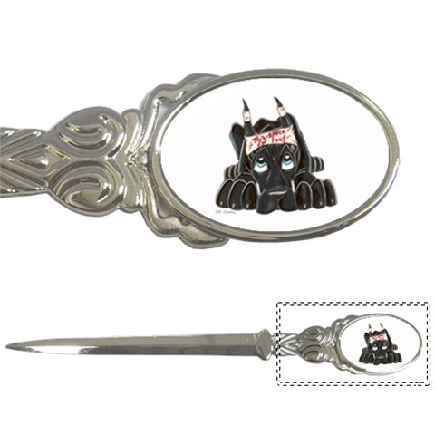 CBlk Pup space for rent Letter Opener from ArtsNow.com Front