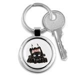 CBlk Pup space for rent Key Chain (Round)