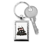 CBlk Pup space for rent Key Chain (Rectangle)