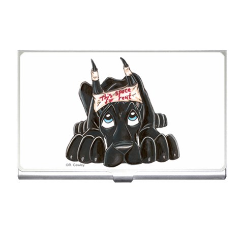 CBlk Pup space for rent Business Card Holder from ArtsNow.com Front