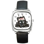 CBlk Pup space for rent Square Metal Watch