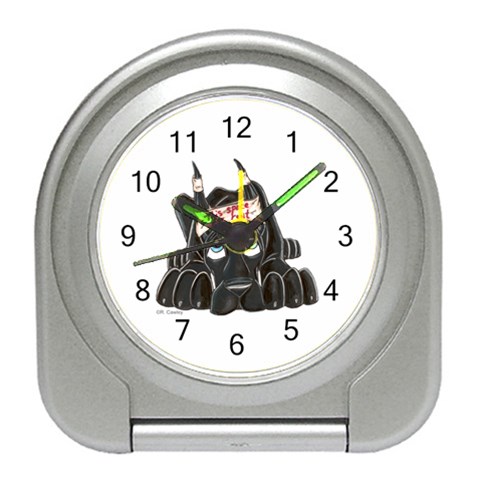 CBlk Pup space for rent Travel Alarm Clock from ArtsNow.com Front