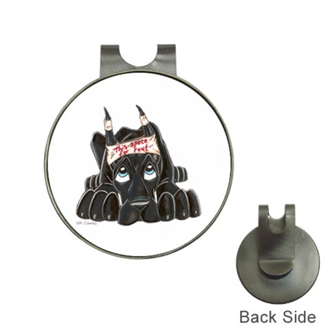 CBlk Pup space for rent Golf Ball Marker Hat Clip from ArtsNow.com Front