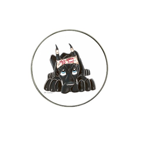 CBlk Pup space for rent Hat Clip Ball Marker (4 pack) from ArtsNow.com Front