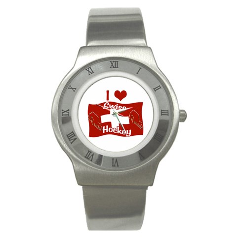 Swiss Hockey Stainless Steel Watch from ArtsNow.com Front