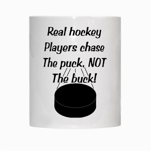 Chase The Puck White Mug from ArtsNow.com Center