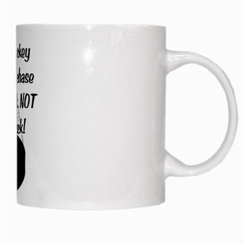 Chase The Puck White Mug from ArtsNow.com Right