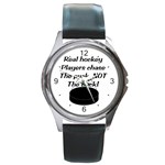 Chase The Puck Round Metal Watch