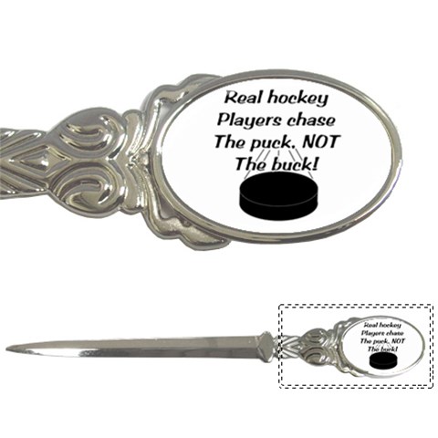 Chase The Puck Letter Opener from ArtsNow.com Front