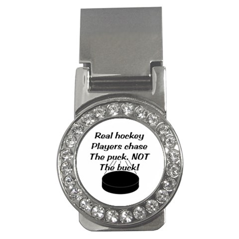 Chase The Puck Money Clip (CZ) from ArtsNow.com Front